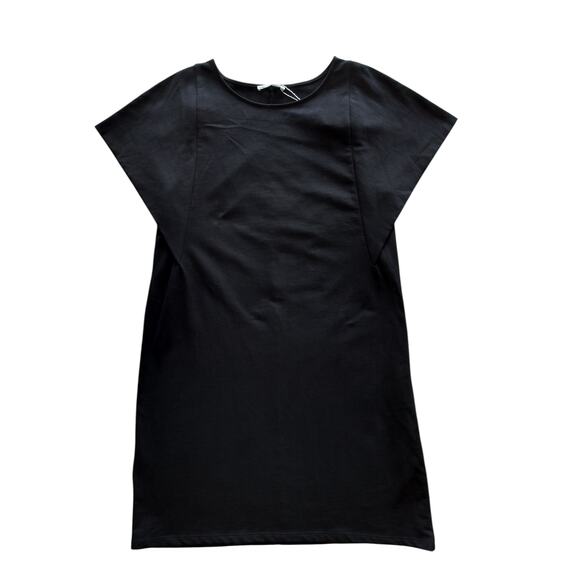 New Zara Women's Black Cotton Cap Sleeveless Pullover Mini Dress Size S - Picture 2 of 10